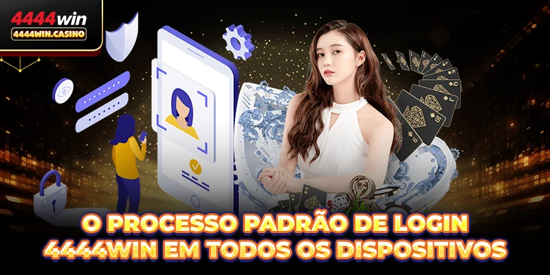 O processo padrão de Login 4444WIN em todos os dispositivos