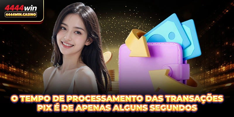 O tempo de processamento das transações PIX é de apenas alguns segundos