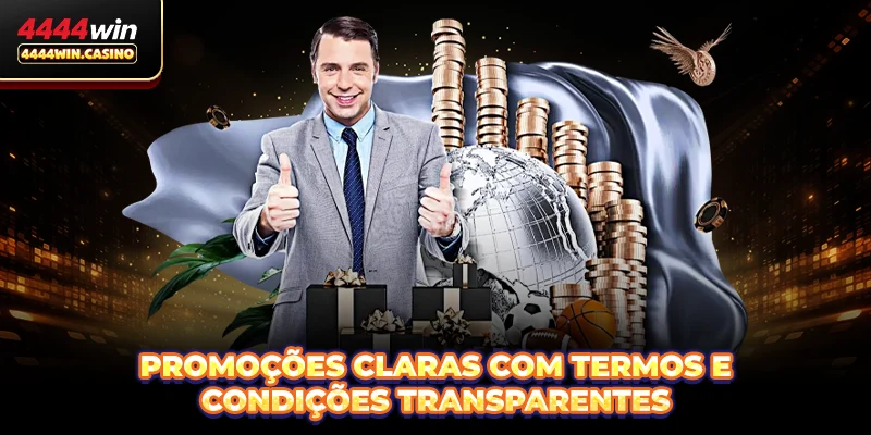 Promoções claras com termos e condições transparentes